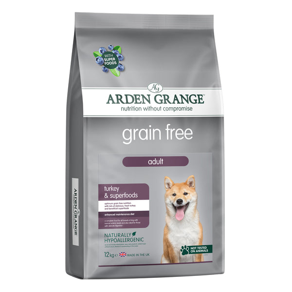 Kornfrit Arden Grange med kalkun, sød kartoffel og superfood, 12 kg
